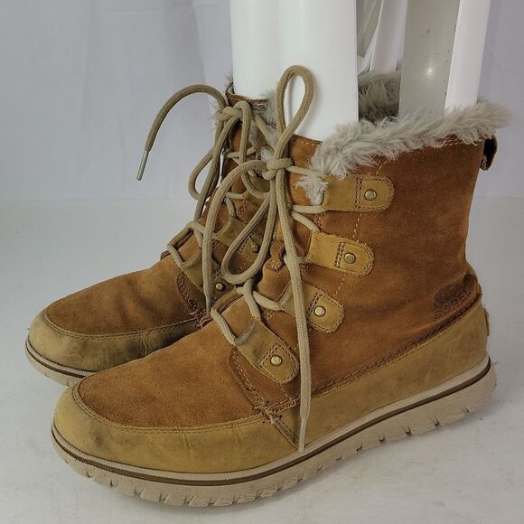 Sorel Joan Explorer Suede Leather Women's Ankle Booties - Picture 9 of 16